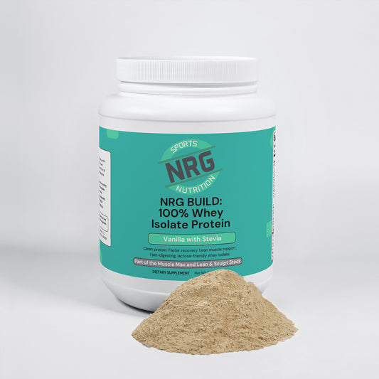 NRG BUILD: 100% Whey Isolate Protein – Vanilla with Stevia-NRG Sports Nutrition-NRG Sports Nutrition