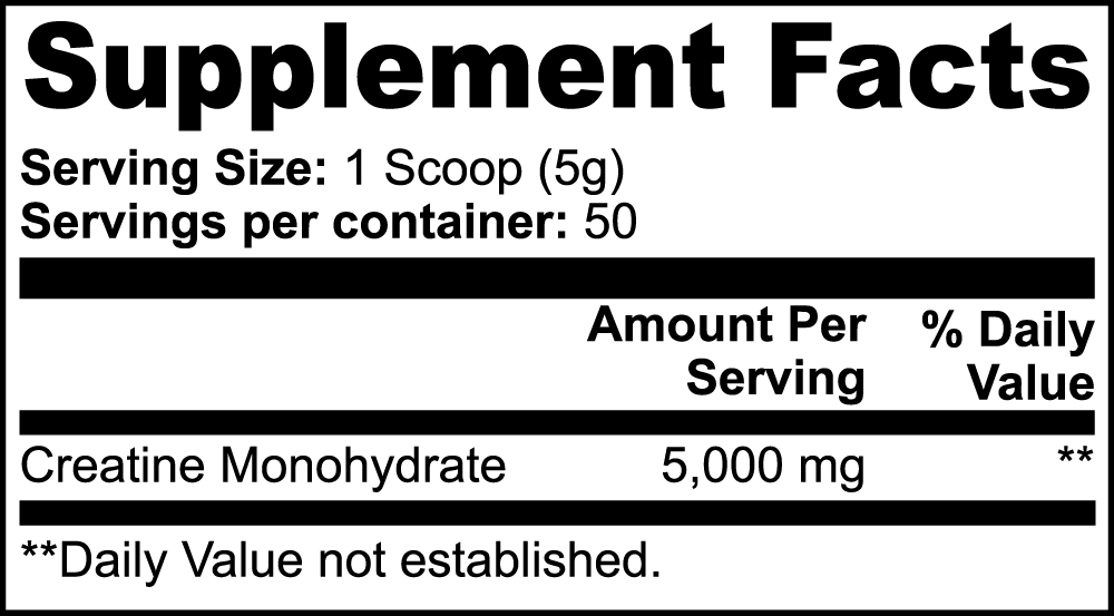 NRG POWER: Pure Creatine Monohydrate - Unflavored-NRG Sports Nutrition-NRG Sports Nutrition