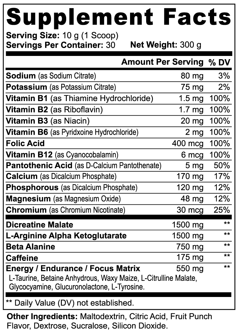 NRG IGNITE — Clean Energy Pre-Workout (Fruit Punch)-NRG Sports Nutrition-NRG Sports Nutrition