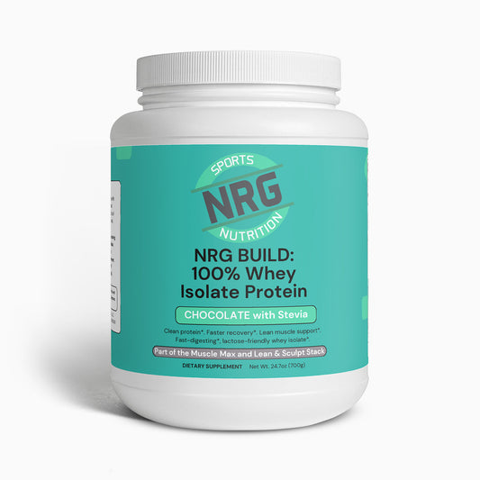 NRG BUILD: 100% Whey Isolate Protein - Chocolate with Stevia-NRG Sports Nutrition-NRG Sports Nutrition