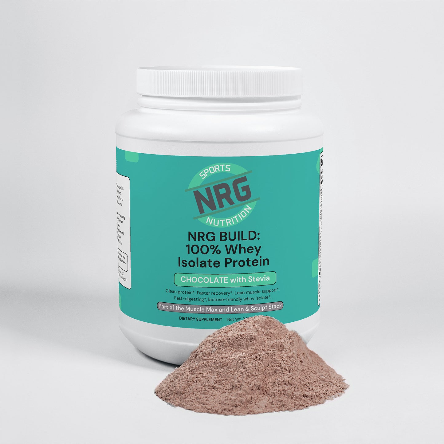 NRG BUILD: 100% Whey Isolate Protein - Chocolate with Stevia-NRG Sports Nutrition-NRG Sports Nutrition
