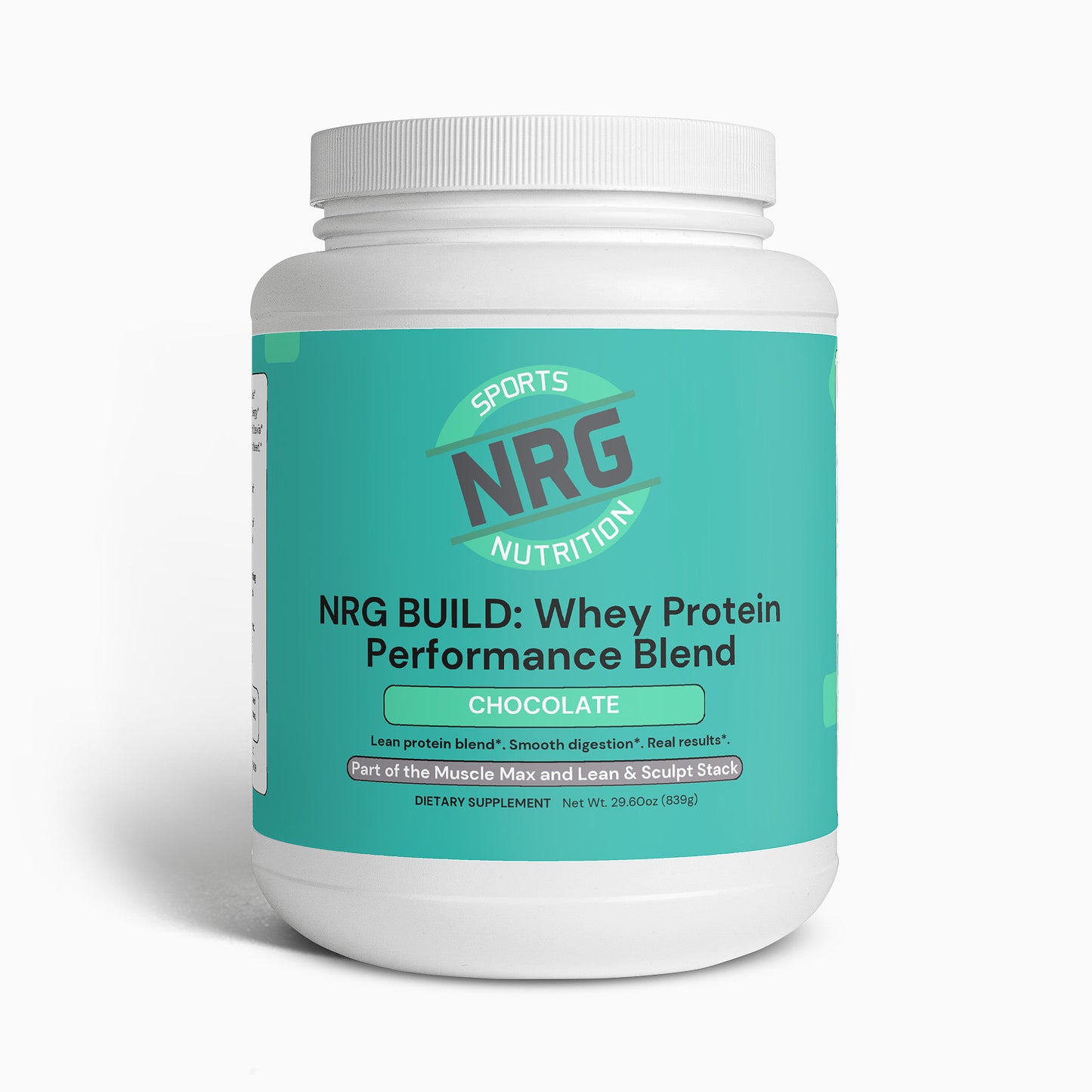 NRG BUILD: Whey Protein Performance Blend - Chocolate-NRG Sports Nutrition-NRG Sports Nutrition