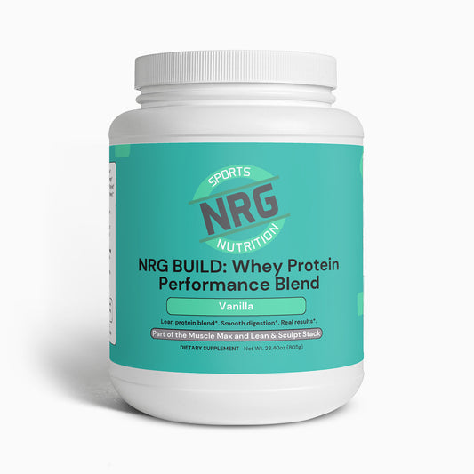 NRG BUILD: Whey Protein Performance Blend – Vanilla-NRG Sports Nutrition-NRG Sports Nutrition