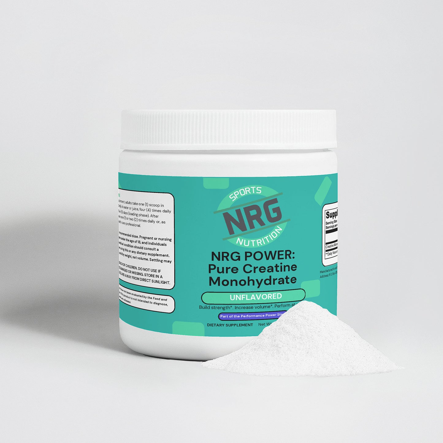 NRG POWER: Pure Creatine Monohydrate - Unflavored-NRG Sports Nutrition-NRG Sports Nutrition