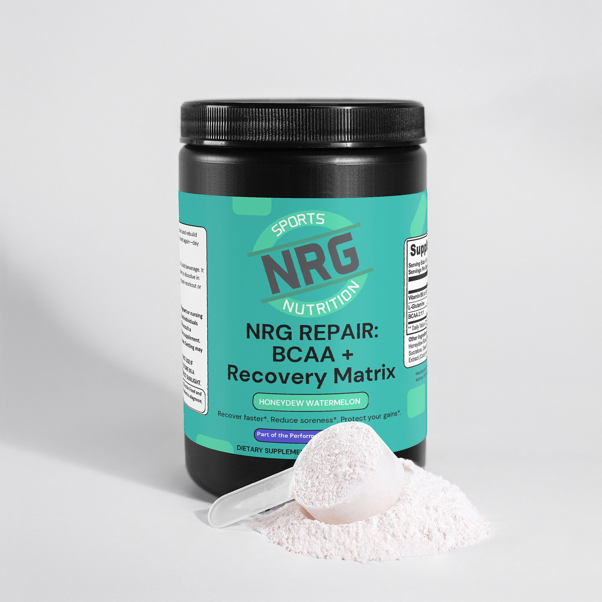 NRG REPAIR: BCAA + Recovery Matrix – Honeydew Watermelon-NRG Sports Nutrition-NRG Sports Nutrition