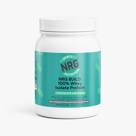NRG BUILD: 100% Whey Isolate Protein - Chocolate with Stevia-NRG Sports Nutrition-NRG Sports Nutrition