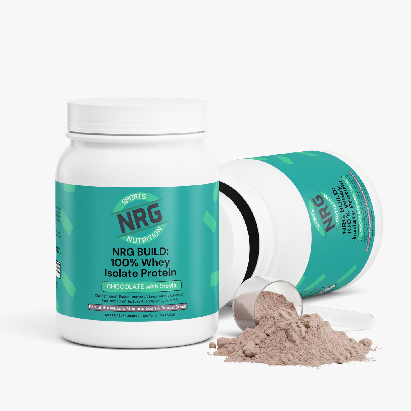 NRG BUILD: 100% Whey Isolate Protein - Chocolate with Stevia-NRG Sports Nutrition-NRG Sports Nutrition