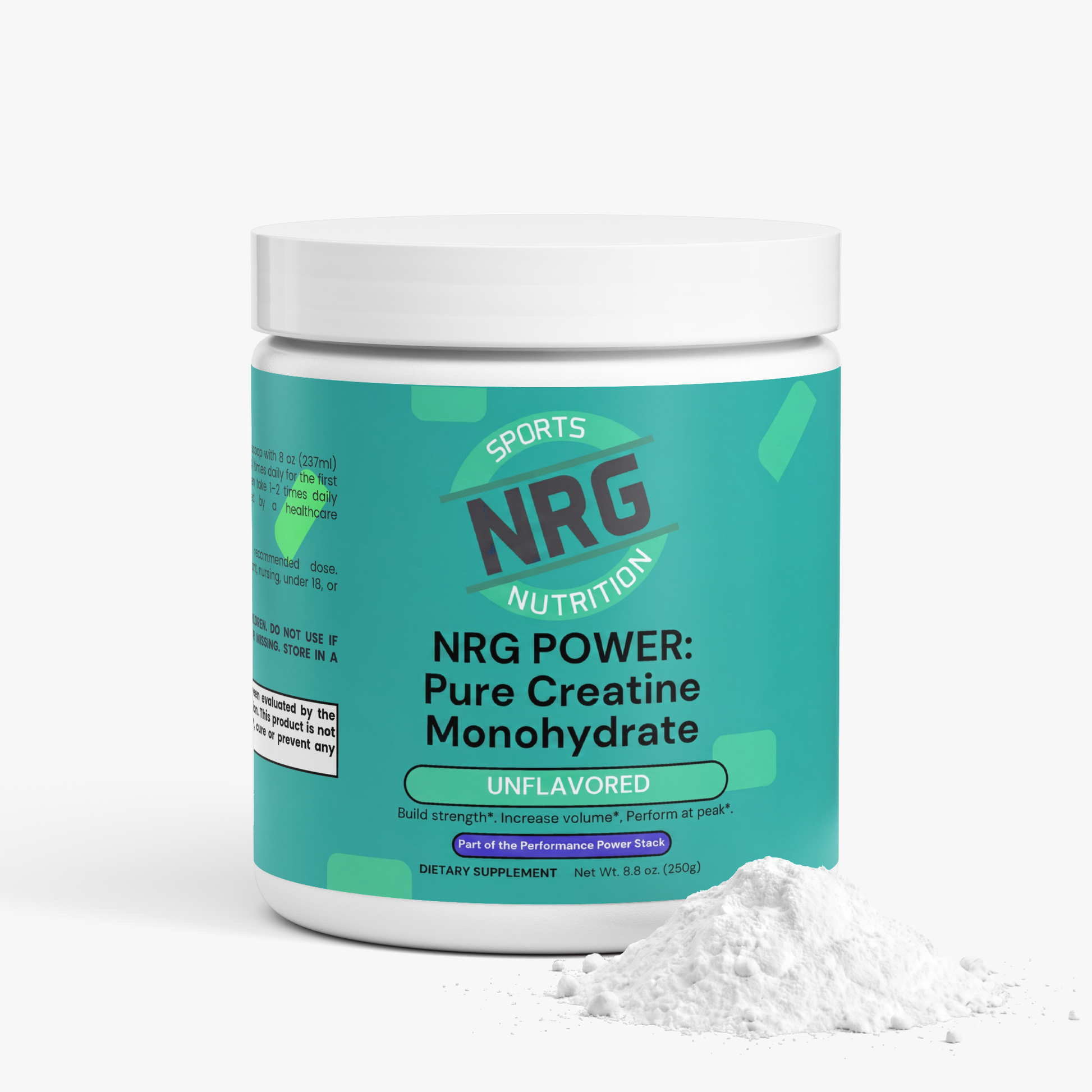 NRG POWER: Pure Creatine Monohydrate - Unflavored-NRG Sports Nutrition-NRG Sports Nutrition