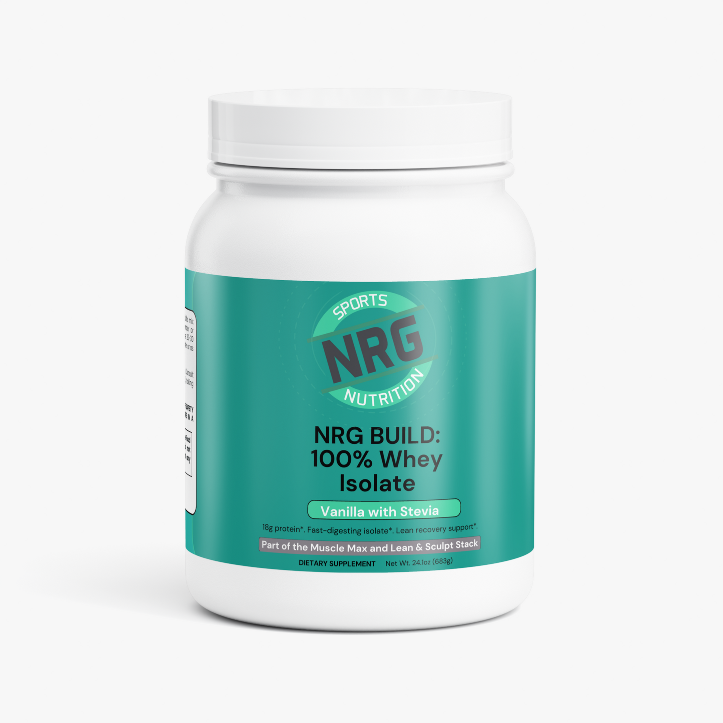 NRG BUILD: 100% Whey Isolate Protein – Vanilla with Stevia-NRG Sports Nutrition-NRG Sports Nutrition